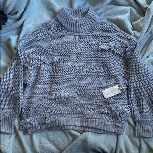 Gray Turtleneck Sweater